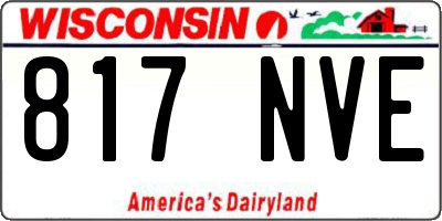 WI license plate 817NVE