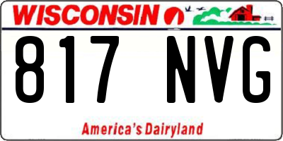 WI license plate 817NVG