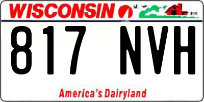 WI license plate 817NVH