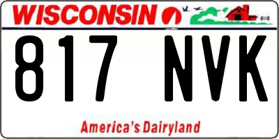 WI license plate 817NVK