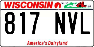 WI license plate 817NVL