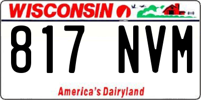 WI license plate 817NVM
