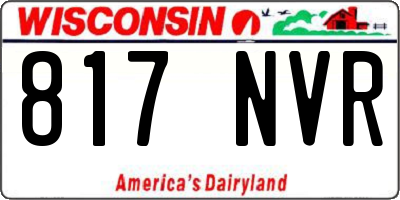 WI license plate 817NVR