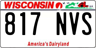 WI license plate 817NVS