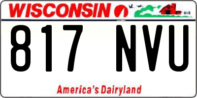 WI license plate 817NVU