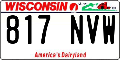 WI license plate 817NVW