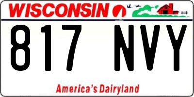 WI license plate 817NVY