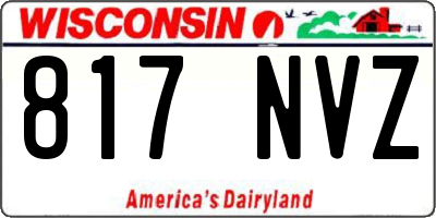 WI license plate 817NVZ