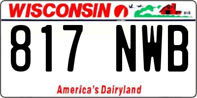 WI license plate 817NWB