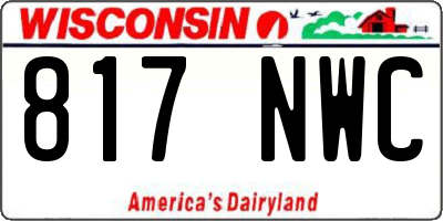WI license plate 817NWC