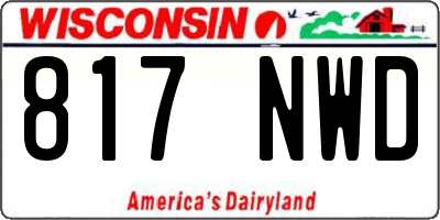 WI license plate 817NWD