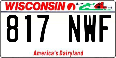WI license plate 817NWF