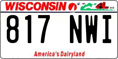 WI license plate 817NWI