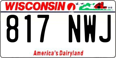 WI license plate 817NWJ