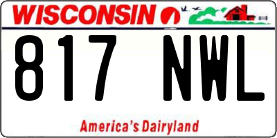 WI license plate 817NWL