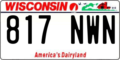 WI license plate 817NWN