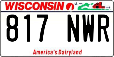 WI license plate 817NWR