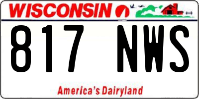 WI license plate 817NWS
