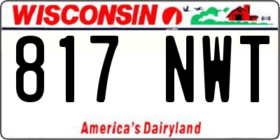WI license plate 817NWT