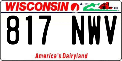 WI license plate 817NWV