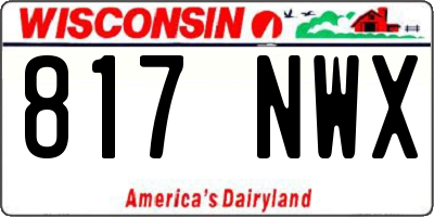 WI license plate 817NWX