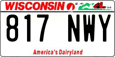 WI license plate 817NWY