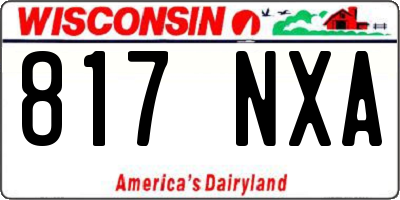 WI license plate 817NXA