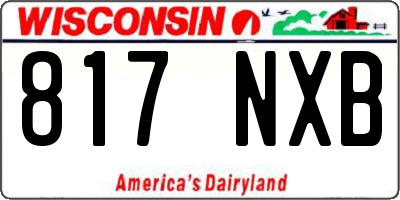 WI license plate 817NXB