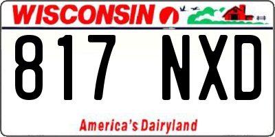 WI license plate 817NXD