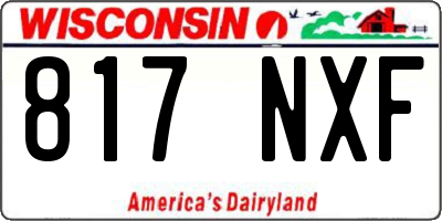 WI license plate 817NXF