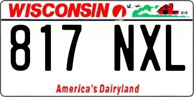 WI license plate 817NXL