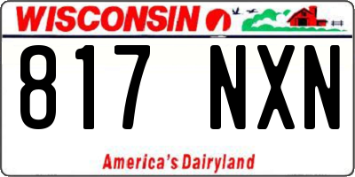 WI license plate 817NXN