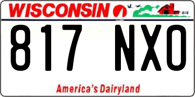 WI license plate 817NXO