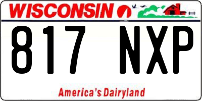 WI license plate 817NXP