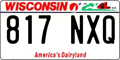 WI license plate 817NXQ
