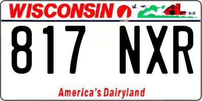 WI license plate 817NXR