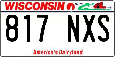 WI license plate 817NXS