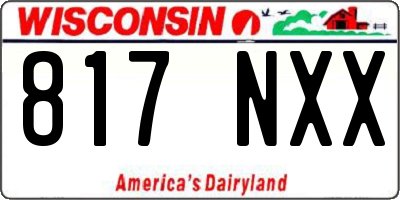 WI license plate 817NXX
