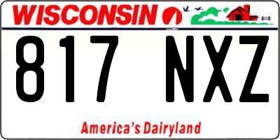 WI license plate 817NXZ