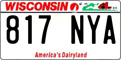 WI license plate 817NYA
