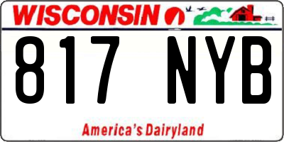 WI license plate 817NYB