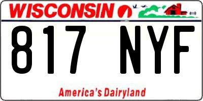 WI license plate 817NYF