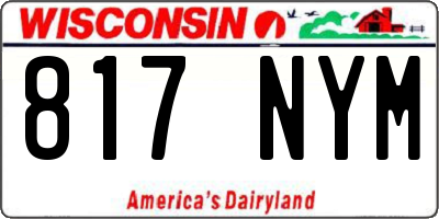 WI license plate 817NYM