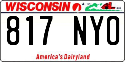 WI license plate 817NYO