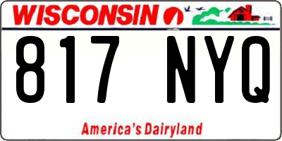 WI license plate 817NYQ