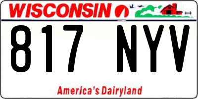 WI license plate 817NYV