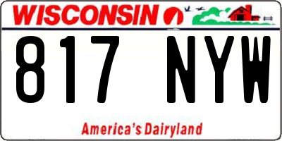 WI license plate 817NYW