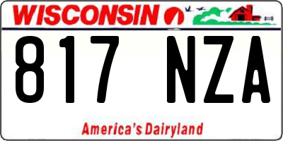 WI license plate 817NZA