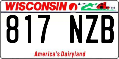 WI license plate 817NZB