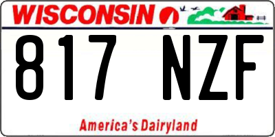 WI license plate 817NZF